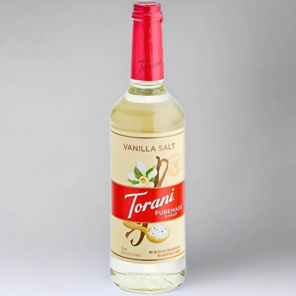 Torani Vanilla Salt Syrup bottle 750ml